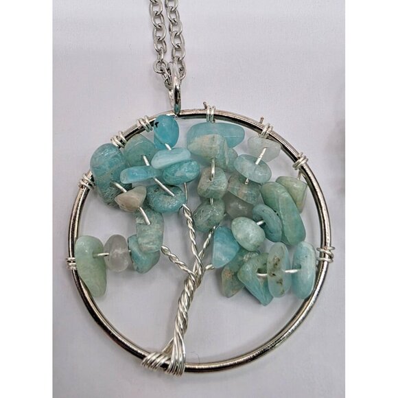 Tree of Life‎ Pendant Necklaces Lot of 6 Turquoise Amethyst Sodalite 20-21" - Picture 4 of 8